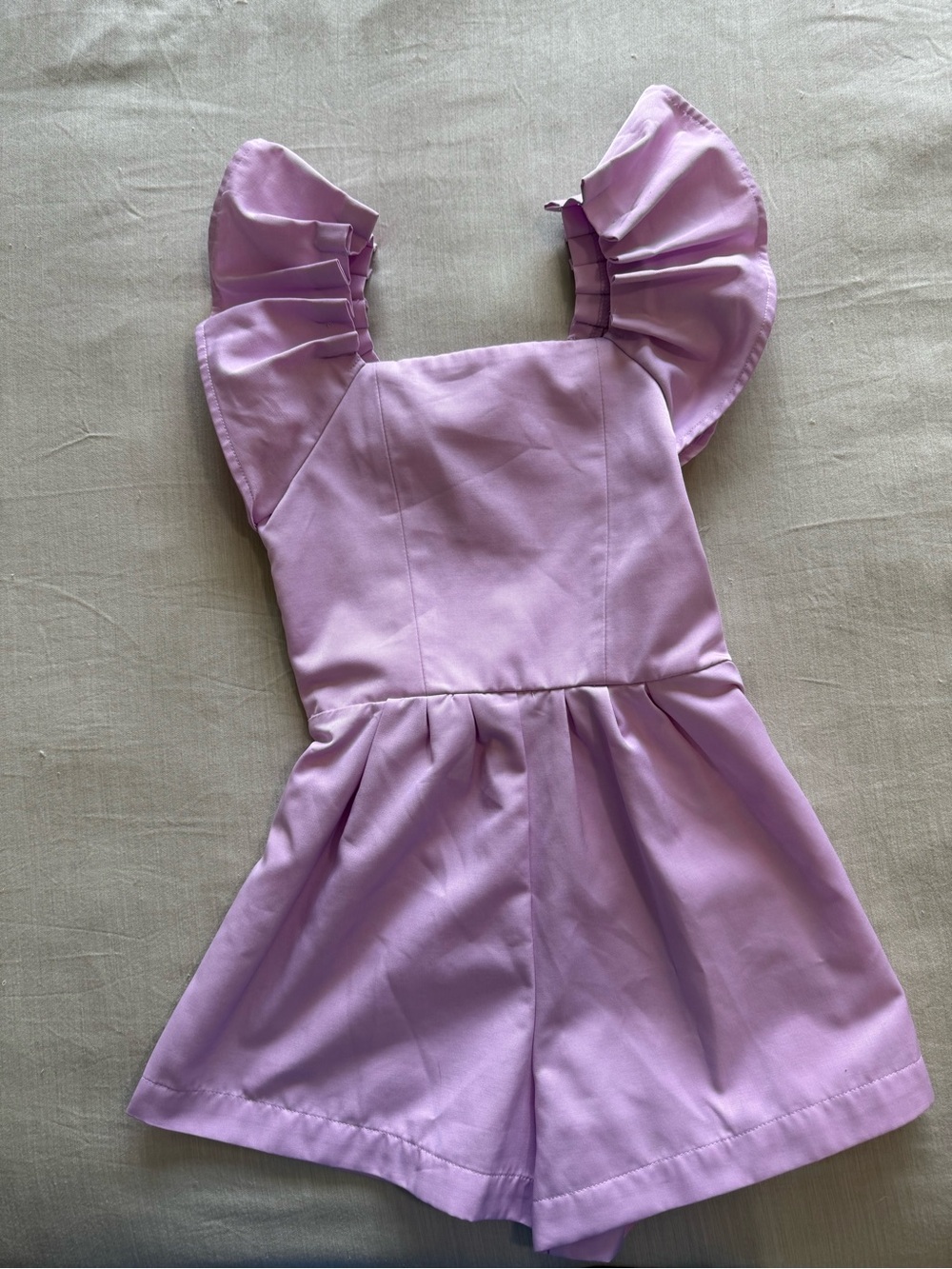 Habitual Girls Flutter Sleeve Romper lilac boutique